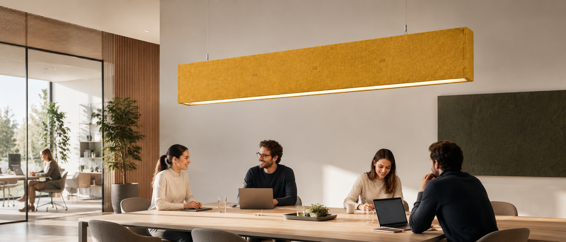 Designové červené akustické závěsné svítidlo